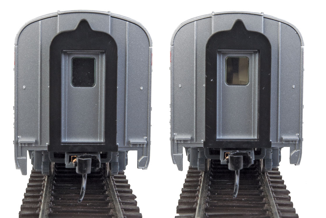 85' Budd Baggage-Lounge - Ready to Run -- Southern Pacific (silver, red)-4
