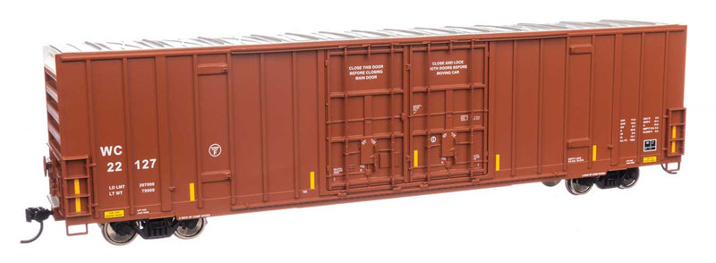 60' High Cube Plate F Boxcar - Ready to Run -- Wisconsin Central #22127-1