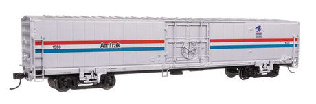 60' Thrall Material Handling Car MHC-2 - Ready To Run -- Amtrak Phase III w/US Mail Logo #1530-1