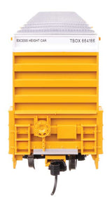 60' High Cube Plate F Horizontal Post Boxcar - Ready to Run -- TTX TBOX #664166 (yellow, black, Standard Lettering)-3