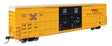 60' High Cube Plate F Horizontal Post Boxcar - Ready to Run -- TTX TBOX #664204 (yellow, black, Standard Lettering)-1