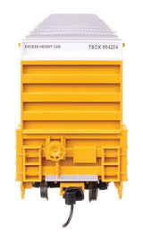 60' High Cube Plate F Horizontal Post Boxcar - Ready to Run -- TTX TBOX #664204 (yellow, black, Standard Lettering)-3