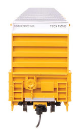 60' High Cube Plate F Horizontal Post Boxcar - Ready to Run -- TTX TBOX #630053 (yellow, black, High Lettering)-3