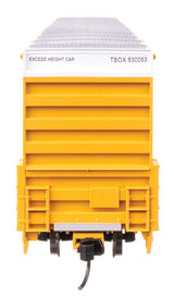 60' High Cube Plate F Horizontal Post Boxcar - Ready to Run -- TTX TBOX #630053 (yellow, black, High Lettering)-4