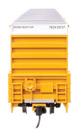 60' High Cube Plate F Horizontal Post Boxcar - Ready to Run -- TTX TBOX #630107 (yellow, black, High Lettering)-3