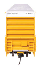 60' High Cube Plate F Horizontal Post Boxcar - Ready to Run -- TTX TBOX #630107 (yellow, black, High Lettering)-4