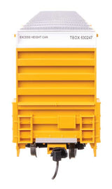 60' High Cube Plate F Horizontal Post Boxcar - Ready to Run -- TTX TBOX #630247 (yellow, black, High Lettering)-4