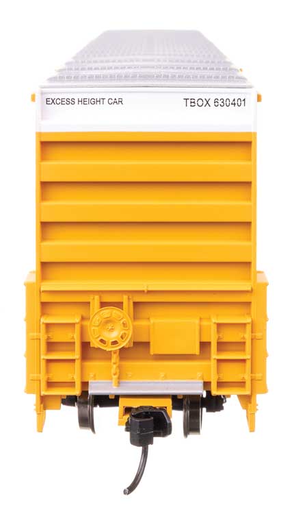 60' High Cube Plate F Horizontal Post Boxcar - Ready to Run -- TTX TBOX #630401 (yellow, black, High Lettering)-3
