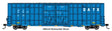 60' High Cube Plate F Horizontal Post Boxcar - Ready to Run -- GATX Leasing LRS #141037 (blue, white)