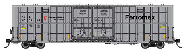 60' High Cube Plate F Horizontal Post Boxcar - Ready to Run -- Ferromex #874656