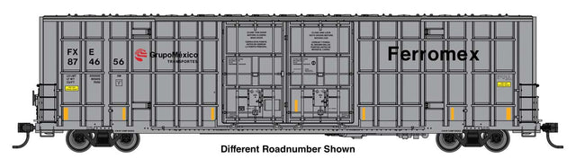 60' High Cube Plate F Horizontal Post Boxcar - Ready to Run -- Ferromex #874668