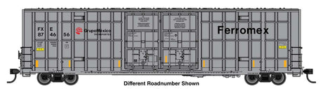 60' High Cube Plate F Horizontal Post Boxcar - Ready to Run -- Ferromex #874734