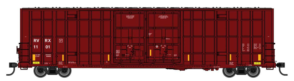 60' High Cube Plate F Horizontal Post Boxcar - Ready to Run -- Riverside Rail RVRX #1101