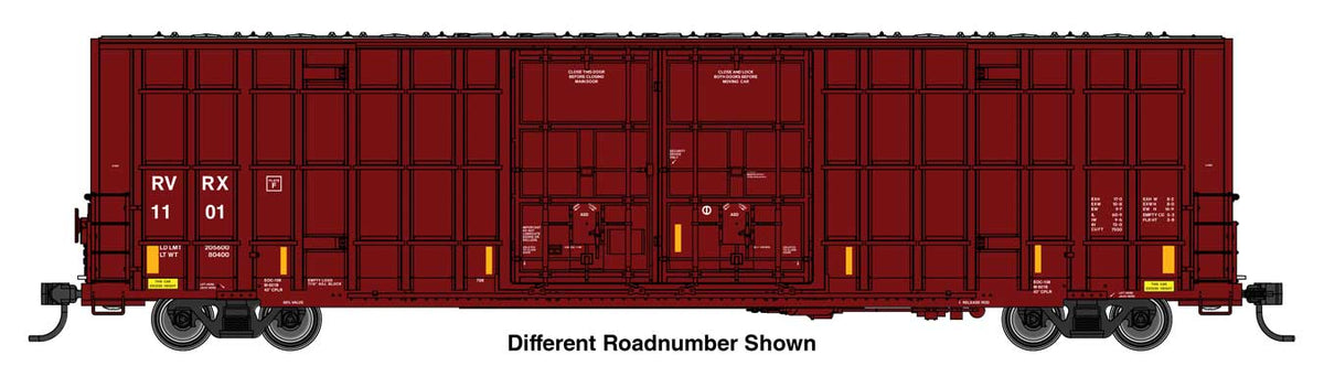 60' High Cube Plate F Horizontal Post Boxcar - Ready to Run -- Riverside Rail RVRX #1115