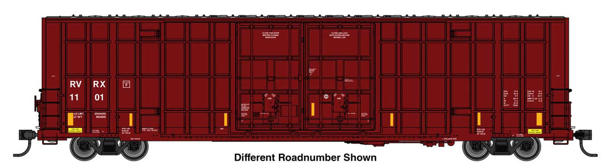 60' High Cube Plate F Horizontal Post Boxcar - Ready to Run -- Riverside Rail RVRX #1123