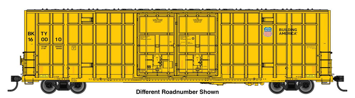 60' High Cube Plate F Horizontal Post Boxcar - Ready to Run -- Union Pacific(R) BKTY  #160056