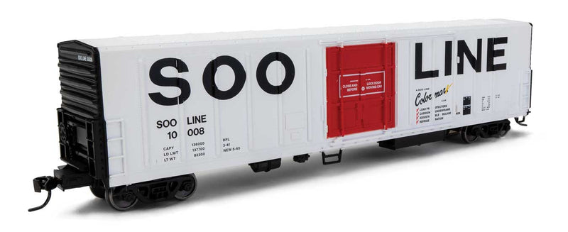 57' Mechanical Reefer - Ready to Run -- Soo Line #10008 (Colormark; white, red, black)