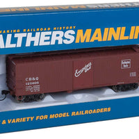 40' USRA Wood Boxcar - Ready To Run -- Chicago, Burlington & Quincy #120606 (Boxcar Red, "Everywhere West" Slogan
