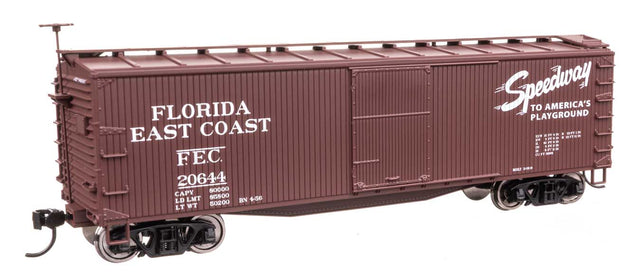 40' Double Sheathed Wood Boxcar - Ready to Run -- Florida East Coast #20644-1