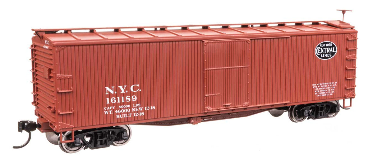 40' Double Sheathed Wood Boxcar - Ready to Run -- New York Central #161189-2