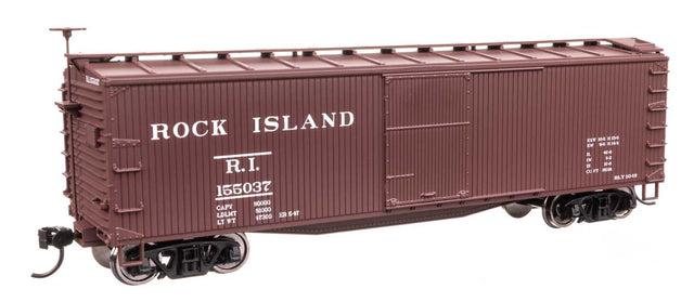 40' Double Sheathed Wood Boxcar - Ready to Run -- Rock Island #155037-1