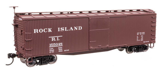 40' Double Sheathed Wood Boxcar - Ready to Run -- Rock Island #155048-1