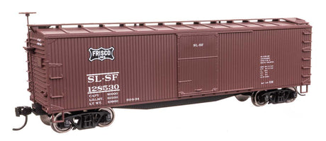 40' Double Sheathed Wood Boxcar - Ready to Run -- St. Louis-San Francisco #128530 (Frisco)-1