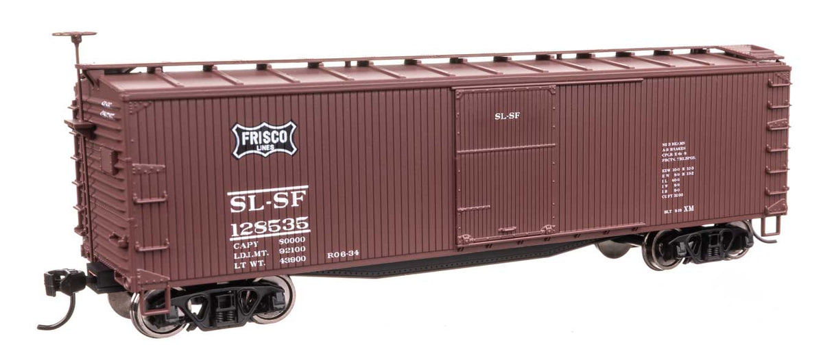 40' Double Sheathed Wood Boxcar - Ready to Run -- St. Louis-San Francisco #128535 (Frisco)-1