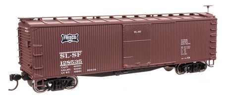 40' Double Sheathed Wood Boxcar - Ready to Run -- St. Louis-San Francisco #128535 (Frisco)-2