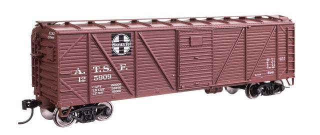 40' ARA Single Sheathed Boxcar with Dreadnaught Ends - Ready to Run -- Santa Fe #125909-1