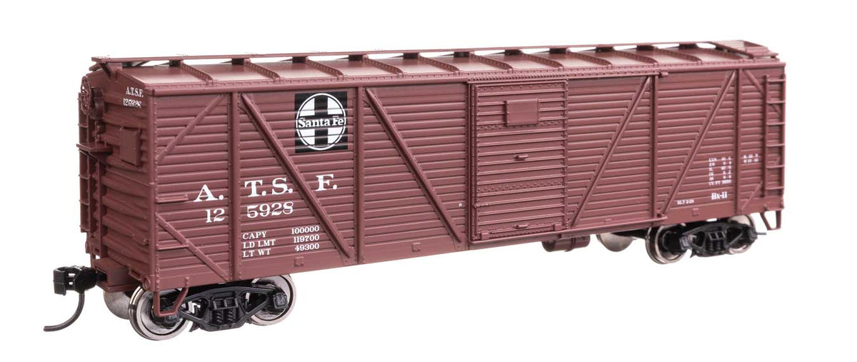 40' ARA Single Sheathed Boxcar with Dreadnaught Ends - Ready to Run -- Santa Fe #125928-1