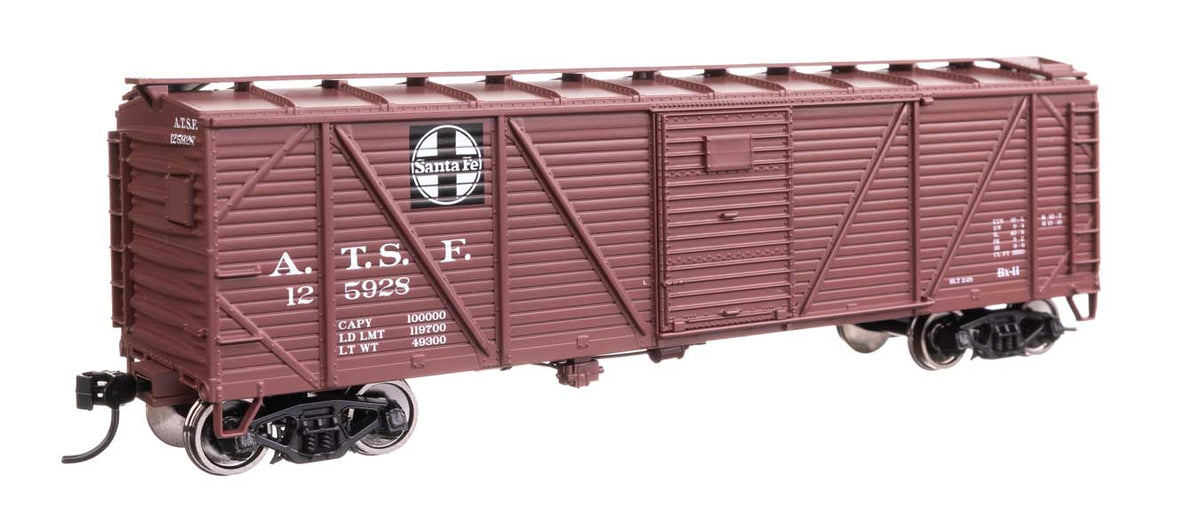 40' ARA Single Sheathed Boxcar with Dreadnaught Ends - Ready to Run -- Santa Fe #125928-2