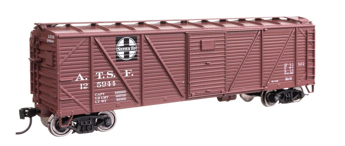 40' ARA Single Sheathed Boxcar with Dreadnaught Ends - Ready to Run -- Santa Fe #125944-1