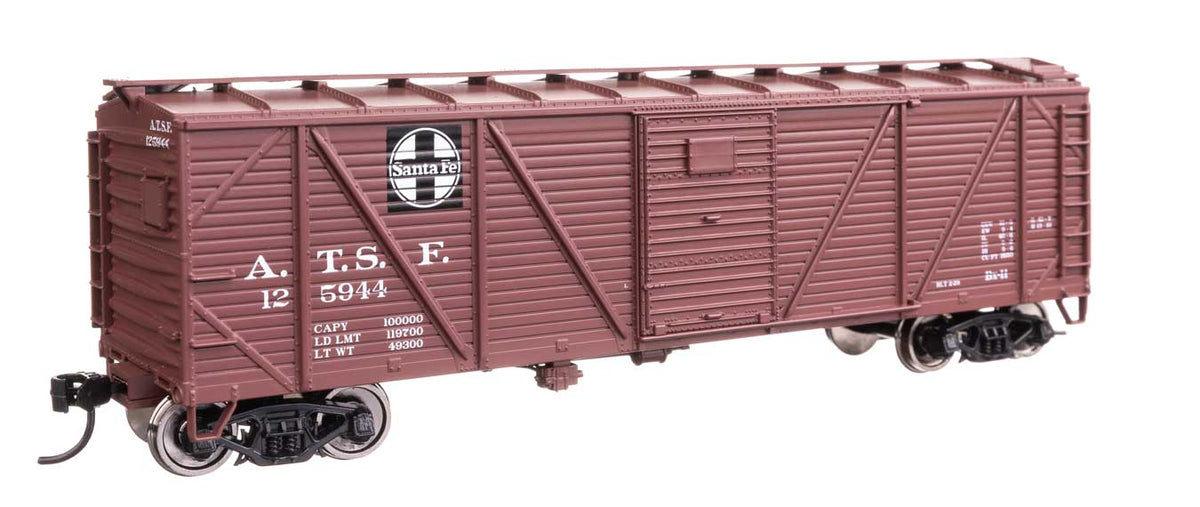 40' ARA Single Sheathed Boxcar with Dreadnaught Ends - Ready to Run -- Santa Fe #125944-2
