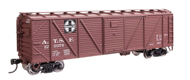 40' ARA Single Sheathed Boxcar with Dreadnaught Ends - Ready to Run -- Santa Fe #125976-1