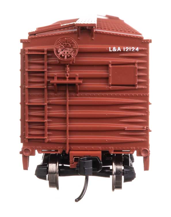 40' ARA Single Sheathed Boxcar with Dreadnaught Ends - Ready to Run -- Louisiana & Arkansas #12124-3