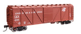 40' ARA Single Sheathed Boxcar with Dreadnaught Ends - Ready to Run -- Louisiana & Arkansas #12136-1