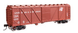 40' ARA Single Sheathed Boxcar with Dreadnaught Ends - Ready to Run -- Louisiana & Arkansas #12136-2