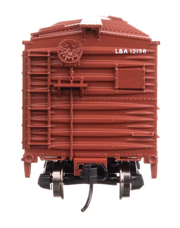 40' ARA Single Sheathed Boxcar with Dreadnaught Ends - Ready to Run -- Louisiana & Arkansas #12136-3