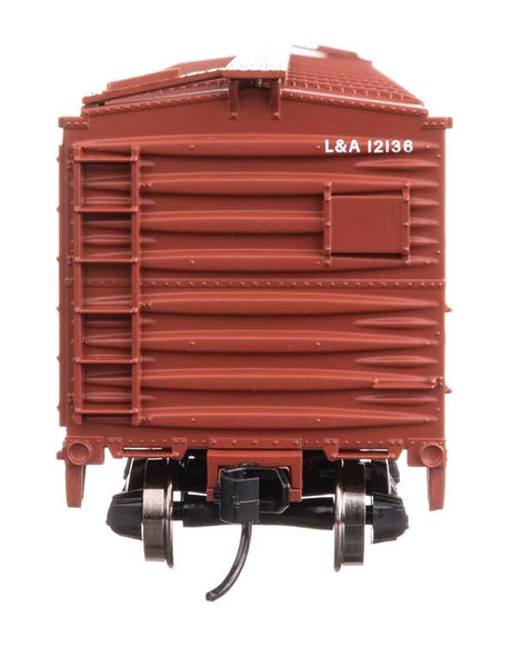 40' ARA Single Sheathed Boxcar with Dreadnaught Ends - Ready to Run -- Louisiana & Arkansas #12136-4