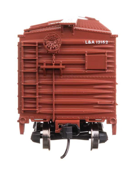 40' ARA Single Sheathed Boxcar with Dreadnaught Ends - Ready to Run -- Louisiana & Arkansas #12152-3