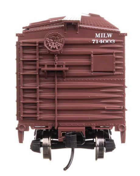 40' ARA Single Sheathed Boxcar with Dreadnaught Ends - Ready to Run -- Milwaukee Road #714003-3
