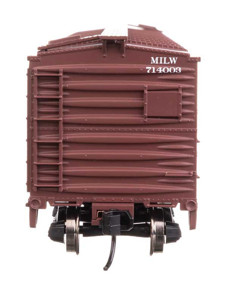 40' ARA Single Sheathed Boxcar with Dreadnaught Ends - Ready to Run -- Milwaukee Road #714003-4