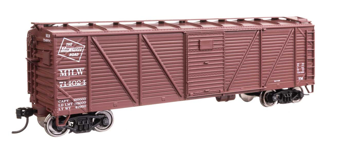 40' ARA Single Sheathed Boxcar with Dreadnaught Ends - Ready to Run -- Milwaukee Road #714024-1
