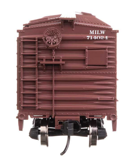 40' ARA Single Sheathed Boxcar with Dreadnaught Ends - Ready to Run -- Milwaukee Road #714024-3