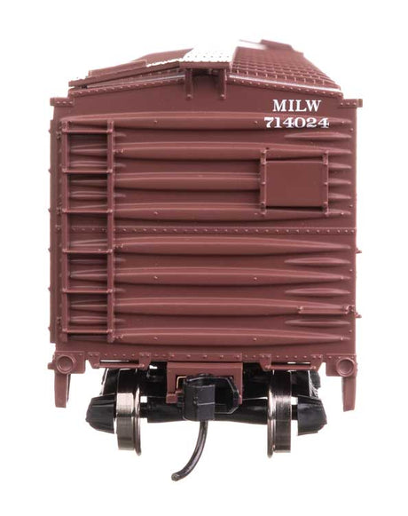 40' ARA Single Sheathed Boxcar with Dreadnaught Ends - Ready to Run -- Milwaukee Road #714024-4