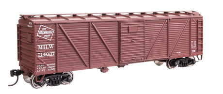 40' ARA Single Sheathed Boxcar with Dreadnaught Ends - Ready to Run -- Milwaukee Road #714037-2
