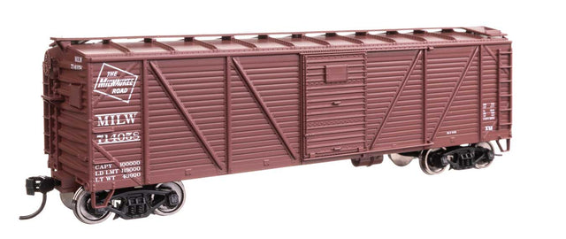 40' ARA Single Sheathed Boxcar with Dreadnaught Ends - Ready to Run -- Milwaukee Road #714059-1