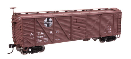 40' ARA Single Sheathed Boxcar - Ready to Run -- Atchison, Topeka & Santa Fe #124302 (A. T.& S. F. Style; Circle-Cross Logo)-1