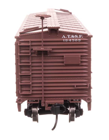 40' ARA Single Sheathed Boxcar - Ready to Run -- Atchison, Topeka & Santa Fe #124302 (A. T.& S. F. Style; Circle-Cross Logo)-3